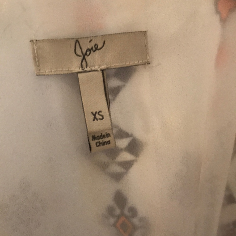 Joie blue, orange, and white silk romper! - Picture 3 of 3
